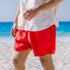 Men summer swimwear Red